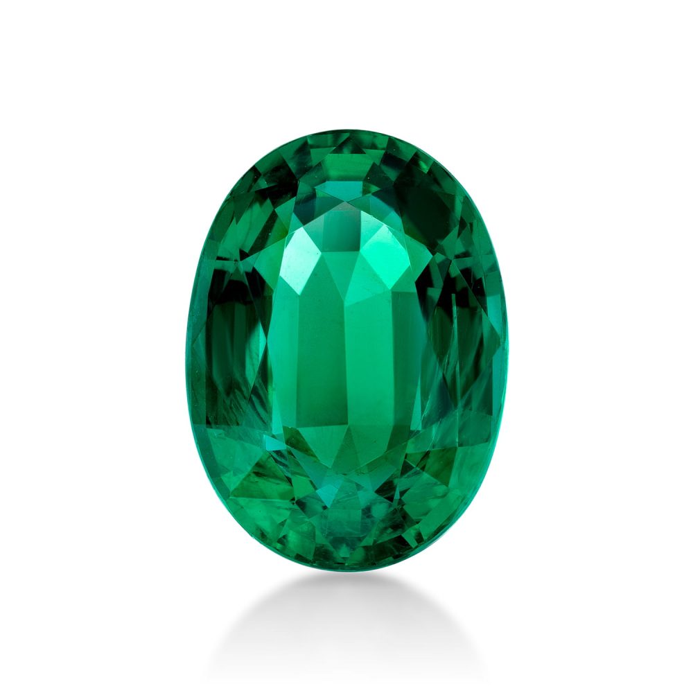 emerald stone-emerald oval-close up shot of gemstone