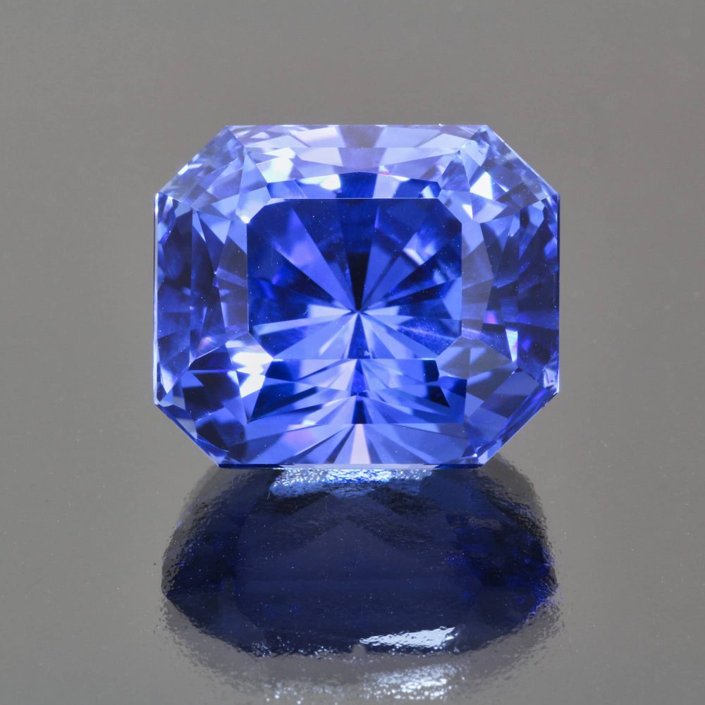 Sapphire octagon radiant cut by Caram_front view