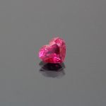 ruby stone-unteated ruby heart-front view of gemstone